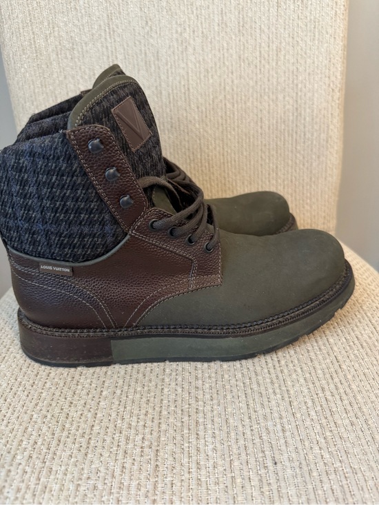 Louis Vuitton Men’s Groundbreaking Ankle Boots — Olive Green & Brown main image 9